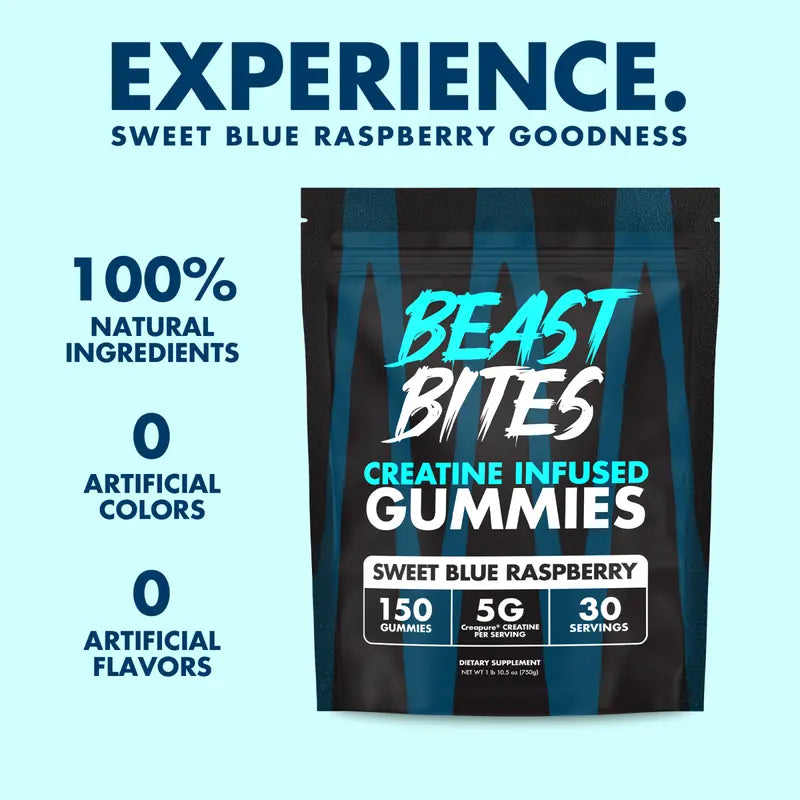 Blueberry Creatine Infused Gummies - Beast Bites