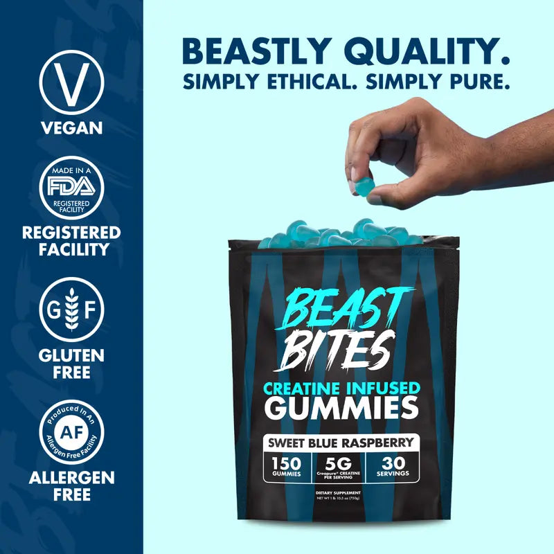 Blueberry Creatine Infused Gummies - Beast Bites